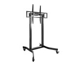 TooQ LUX Soporte de Suelo con Ruedas y Regulación Eléctrica de Altura para Pantallas 55"-100", Negro