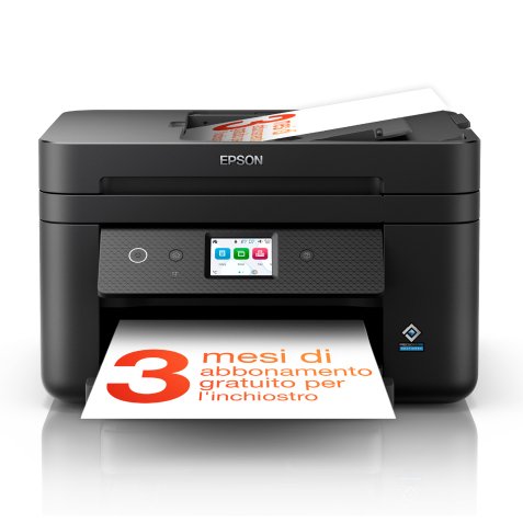 Epson WorkForce WF-2960DWF stampante multifunzione A4 getto d'inchiostro (stampa, scansione, copia), Display LCD 6.1 cm, ADF, WiFi Direct, AirPrint, 3 mesi di inchiostro incluso con ReadyPrint