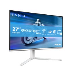 Philips Evnia 6000 27M2N6501L/00 Monitor PC 67,3 cm (26.5") 2560 x 1440 Pixel Quad HD QD-OLED Bianco