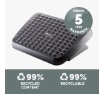 Fellowes Foot Rest Under Desk - Standard Foot Support Ergonomic Foot Rest with Textured Surface - Foot Rest Stool for Office & Home Use - Black