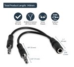 StarTech.com 3.5mm 4 Position to 2x 3 Position 3.5mm Headset Splitter Adapter - F/M