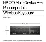 HP 720 Multi-Device Rechargeable Wireless Keyboard