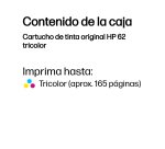 HP Cartucho de tinta original 62 tricolor