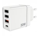Verbatim 4-Port 30W USB Wall Charger - White