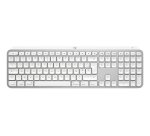 Logitech Master MX Keys S for Mac clavier Bureau RF sans fil + Bluetooth AZERTY Français Aluminium, Blanc