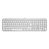 Logitech MX Keys S for Mac clavier Bureau RF sans fil + Bluetooth AZERTY Français Aluminium, Blanc