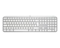 Logitech Master MX Keys S for Mac clavier Bureau RF sans fil + Bluetooth AZERTY Français Aluminium, Blanc