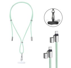 Intenso Handykette als Lade- + Datenkabel USB-C bis 1,65m grün cavo USB USB C Verde