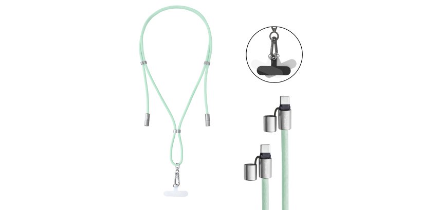 Intenso Handykette als Lade- + Datenkabel USB-C bis 1,65m grün cavo USB USB C Verde
