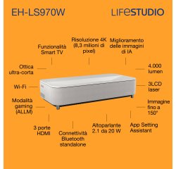 Epson Lifestudio Grand EH-LS970W - Bianco diamante