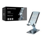 Conceptronic THANA08G Foldable Swivel Phone Stand, 360° Rotating Base, Adjustable Height