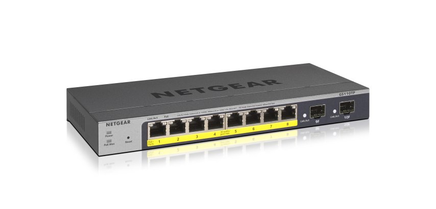 NETGEAR GS110TP Géré L2/L3/L4 Gigabit Ethernet (10/100/1000) Connexion Ethernet, supportant l'alimentation via ce port (PoE) Gris