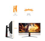 AOC G4 CU34G4CAP écran plat de PC 86,4 cm (34") 3440 x 1440 pixels UltraWide Quad HD LCD Noir, Rouge