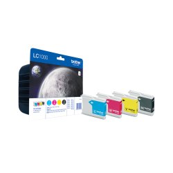 Paquet de 4 cartouches 1 Noire + 1 Cyan + 1 Magenta + 1 Jaune LC1000VALBP
