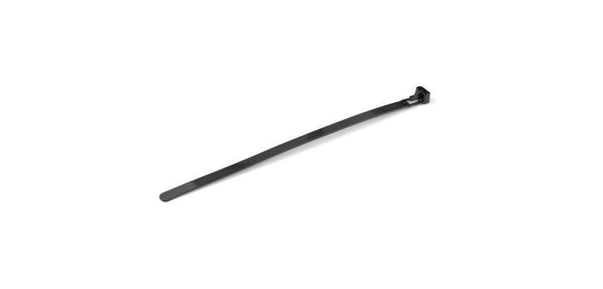 StarTech.com Kabelbinder - 203x4 mm, wiederverwendbar, lösbare Nylonbinder, 22 kg Zugfestigkeit, Innen- und Außenbereich, 94V-2/UL, schwarz, 100 Stück