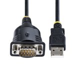 StarTech.com 3ft (1m) USB to Serial Cable, DB9 Male RS232 to USB Converter, Prolific IC, USB to Serial Adapter for PLC/Printer/Scanner/Switch, USB to COM Port Adapter, Windows/Mac