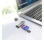 AISENS Lector De Tarjetas SD, Micro SD, MMC, Rs-MMC, MMC Micro, USB-C, Gris