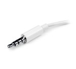 StarTech.com Adaptateur pour casque avec prises pour écouteur et microphone séparées - Mini-Jack 3,5mm 1x (M) 2x (F) - Blanc