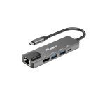 Equip Adattatore multifunzione USB-C 5 in 1, HDMI, LAN Gigabit, USB 3.2 GEN1, USB PD 100W
