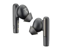 HP Poly Écouteurs noir charbon Poly Voyager Free 60+ UC + adaptateur USB-C BT700 + étui de charge avec écran tactile