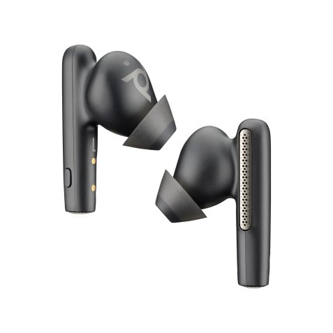 Poly Écouteurs noir charbon Voyager Free 60+ UC + adaptateur USB-C BT700 + étui de charge avec écran tactile