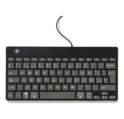 R-Go Tools Teclado ergonómico R-Go Compact Break, teclado compacto con software de pausa, QWERTY (ES), cableado, negro