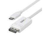 StarTech.com 2m USB-C naar DisplayPort 1.2-kabel, bidirectioneel, 4K 60Hz, witte video-adapterkabel voor Apple MacBook Pro / Air M1 / M2 / M3 / M4, Mac Mini / Studio, Thunderbolt-compatibel