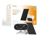 Imou Cell GO KIT 2K (3MP) Telecamera Wi-Fi Esterno/Interno Batteria Senza Fili, Rilevamento PIR/Umano, Visione Notturna a Colori, Audio Bidirezionale con Voce Personalizzata, IP65, Include Pannello solare e cavo prolunga