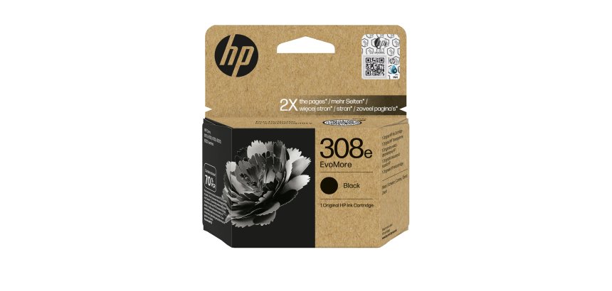 HP 308e EvoMore Black Original Ink Cartridge