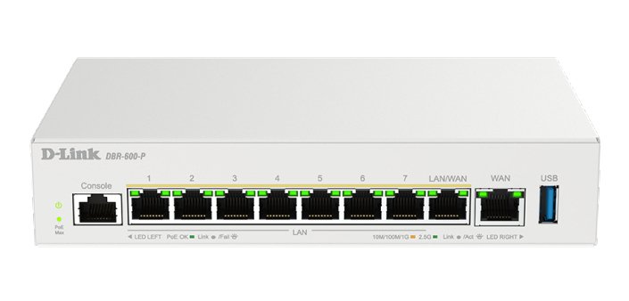 D-Link DBR-600-P/B Routeur connecté 2.5 Gigabit Ethernet Blanc