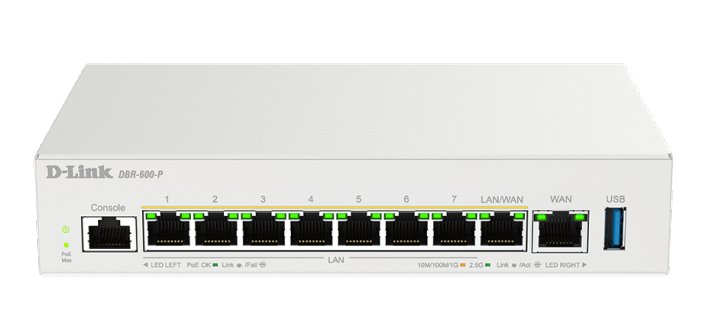 D-Link DBR-600-P/B Routeur connecté 2.5 Gigabit Ethernet Blanc
