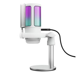 Trust GXT 238W Auron Gris, Blanc Microphone pour podcast