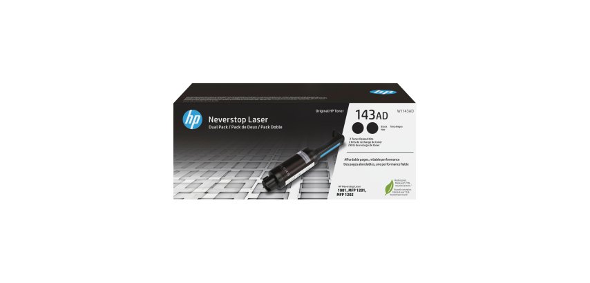HP Kit ricarica toner nero originale Neverstop 143AD, dual-pack