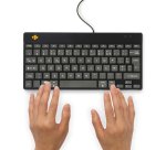 R-Go Tools Clavier ergonomique R-Go Compact Break, clavier compact avec logiciel de pause,AZERTY (FR), Filaire, noir