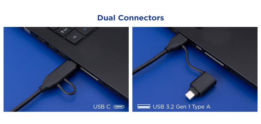 Integral INCRMULTI3.2ACR lecteur de carte mémoire USB 3.2 Gen 1 (3.1 Gen 1) Type-A/Type-C Noir