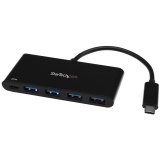 StarTech.com HB30C4AFPD Schnittstellen-Hub USB 3.2 Gen 1 (3.1 Gen 1) Type-C 5000 Mbit/s Schwarz