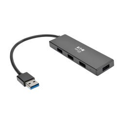 Tripp Lite U360-004-SLIM hub & concentrateur USB 3.2 Gen 1 (3.1 Gen 1) Type-A 5000 Mbit/s Noir