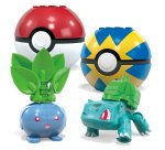 MEGA Pokémon Grass-Type Trainer Team Building Toy Kit, 4 Action Figures (118 Pieces) for Kids