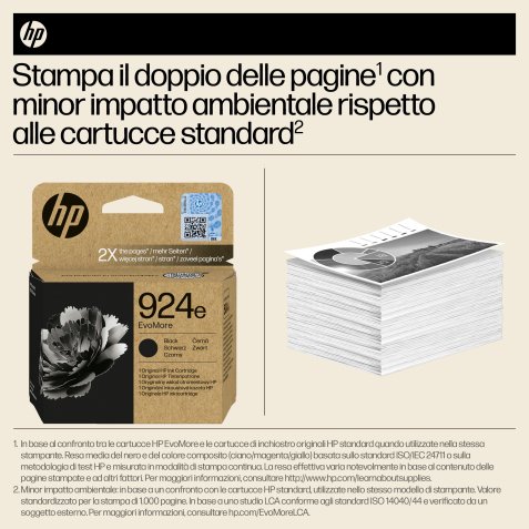 HP Cartuccia di inchiostro nero originale 924e EvoMore