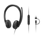 Lenovo VoIP Headset 5000 Auriculares Alámbrico Diadema Oficina/Centro de llamadas USB Tipo C Negro