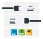 StarTech.com 3m (10ft) USB4 Cable, 20Gbps, USB-IF Certified USB-C Cable, 60W PD, 4K 120Hz DP 2.1, TPE Jacket, Black USB-C Cord