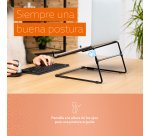 R-Go Tools Soporte para portátil R-Go Steel Office, apto para 10-22 pulgadas, negro