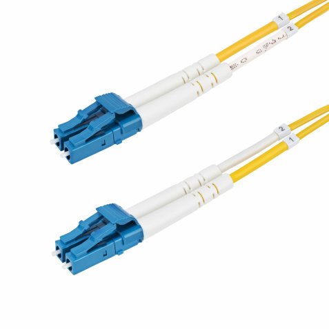 StarTech.com Câble Fibre Optique de 7m Duplex Monomode LC à LC (UPC) OS2, 9/125µm, 100G, Cordon Fibre Optique, Insensible à la Courbure, Faible Perte d'Insertion, Cordon Patch Fibre LSZH