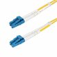 StarTech.com Câble Fibre Optique de 20m Duplex Monomode LC à LC (UPC) OS2, 9/125µm, 100G, Cordon Fibre Optique, Insensible à la Courbure, Faible Perte d'Insertion, Cordon Patch Fibre LSZH