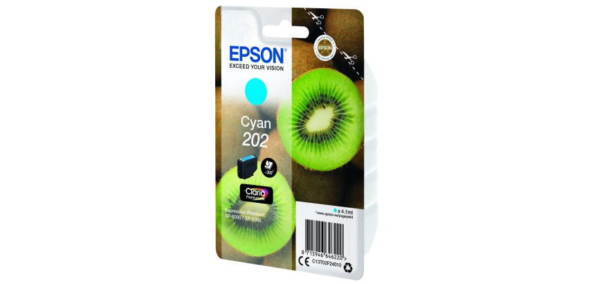 Epson Kiwi Singlepack Cyan 202 Claria Premium Ink