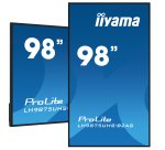 iiyama LH9875UHS-B2AG Écran d'affichage dynamique Écran plat de signalisation numérique 2,48 m (97.5") LED Wifi 500 cd/m² 4K Ultra HD Noir Intégré dans le processeur Android 11 24/7