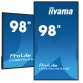 iiyama LH9875UHS-B2AG Écran d'affichage dynamique Écran plat de signalisation numérique 2,48 m (97.5") LED Wifi 500 cd/m² 4K Ultra HD Noir Intégré dans le processeur Android 11 24/7