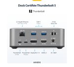 StarTech.com Dock Thunderbolt 5, Double 8K 60Hz, Triple 4K pour Windows, Jusqu'à Double 6K 60Hz pour Mac - Station d'Accueil TB5 et USB4 avec Transfert Max. 120 Gbps, PD 140W, Téléphone 30W, USB 10 Gbps