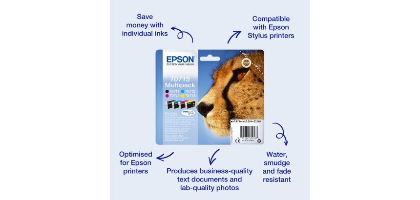 Epson Singlepack Black T0711 DURABrite Ultra Ink