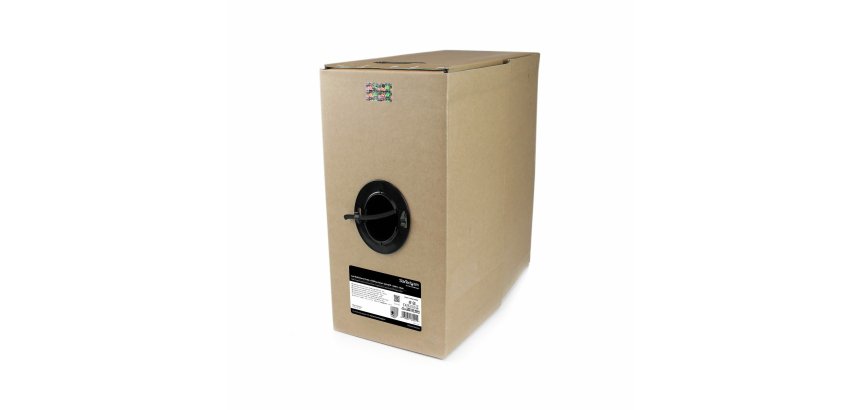 StarTech.com Cat6 netwerkkabel - 304,8 m ethernetkabel - solide - CMR-geclassificeerd - zwart